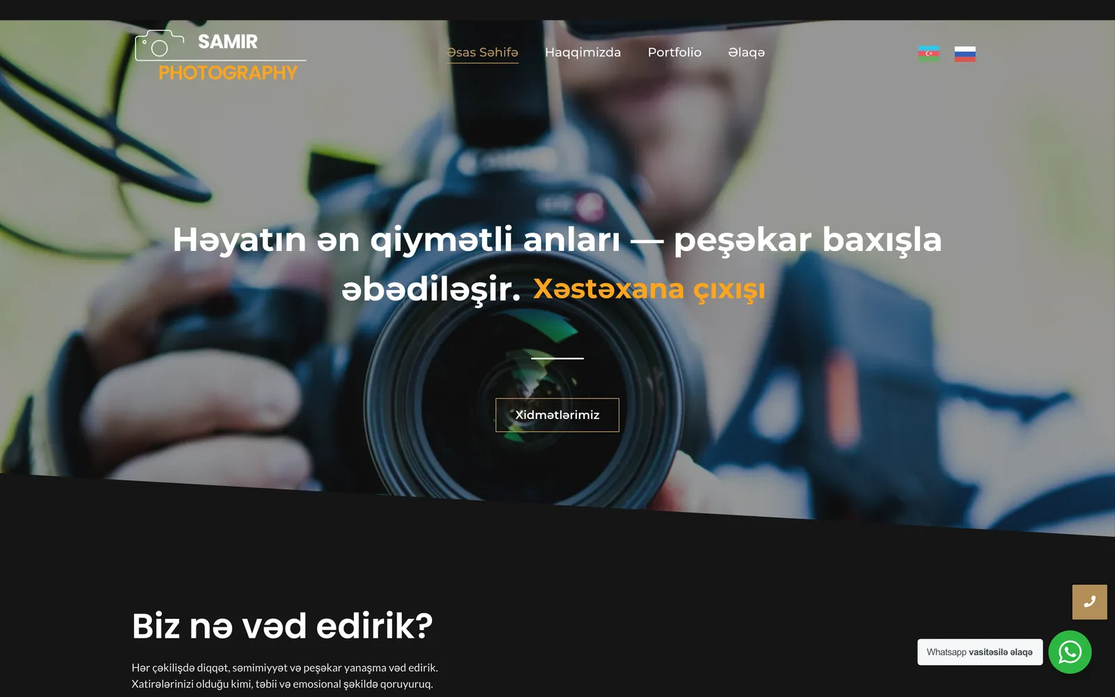 Portfolio-Website für Samir Photography