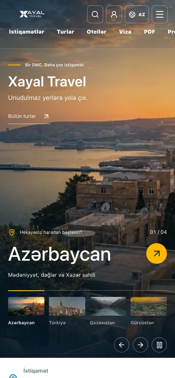 Xayal Travel mobil versiyası